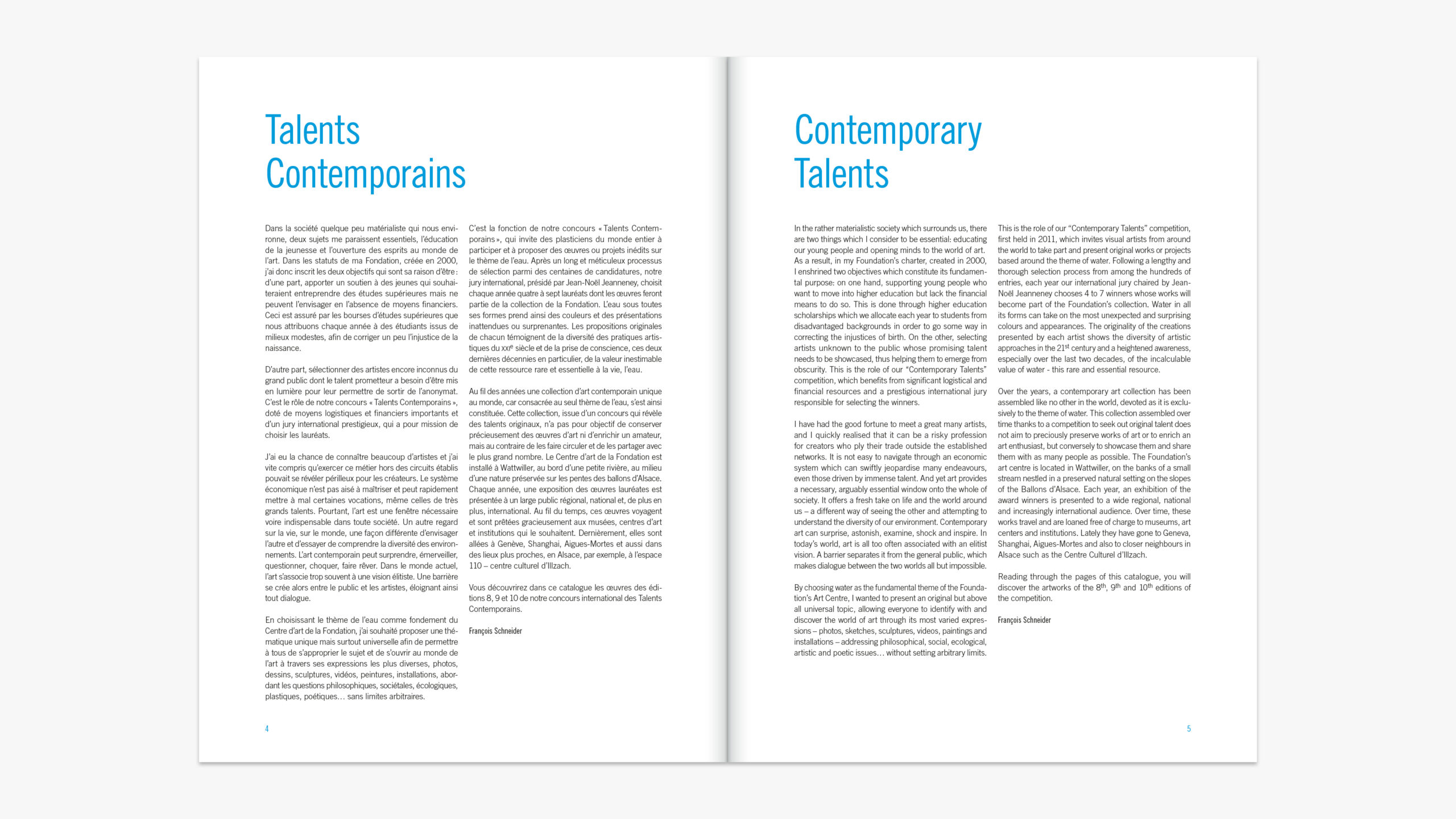 Catalogue des expositions Talents contemporains à la Fondation François Schneider
