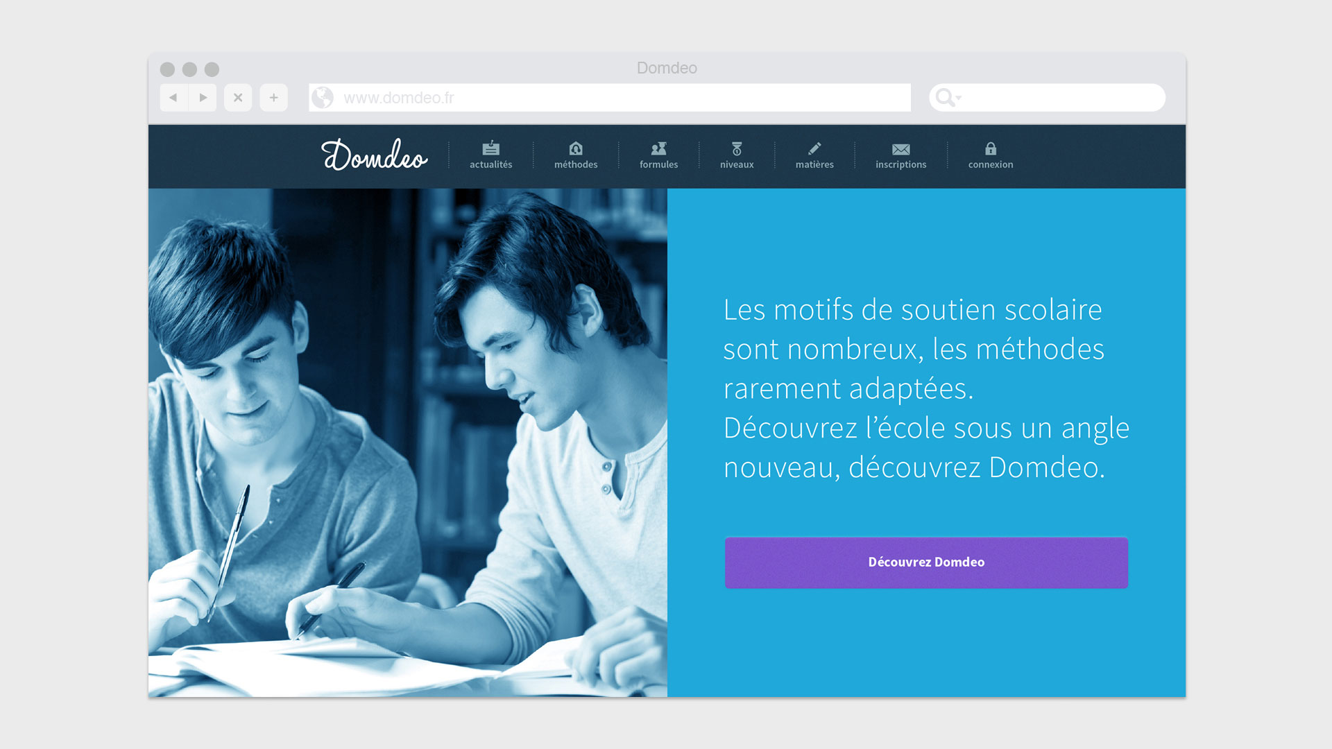 Page d'accueil du site Web