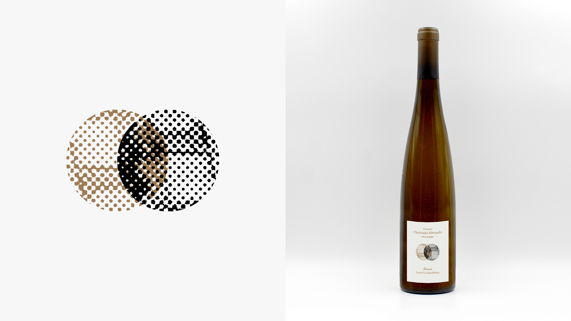 Étiquette et bouteille Terres d’étoiles — Alsace Grand Cru Mandelberg