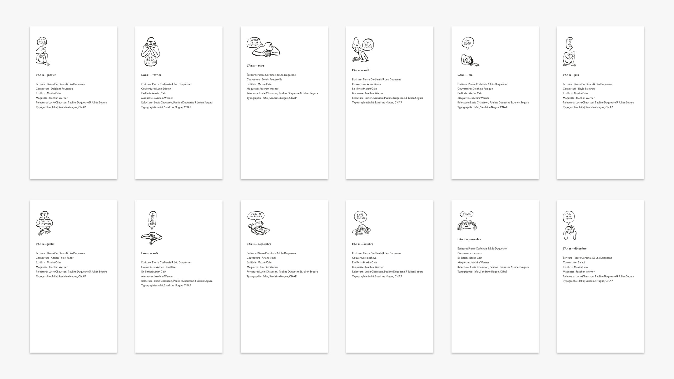 L’An 21, compilation des quatrièmes de couvertures