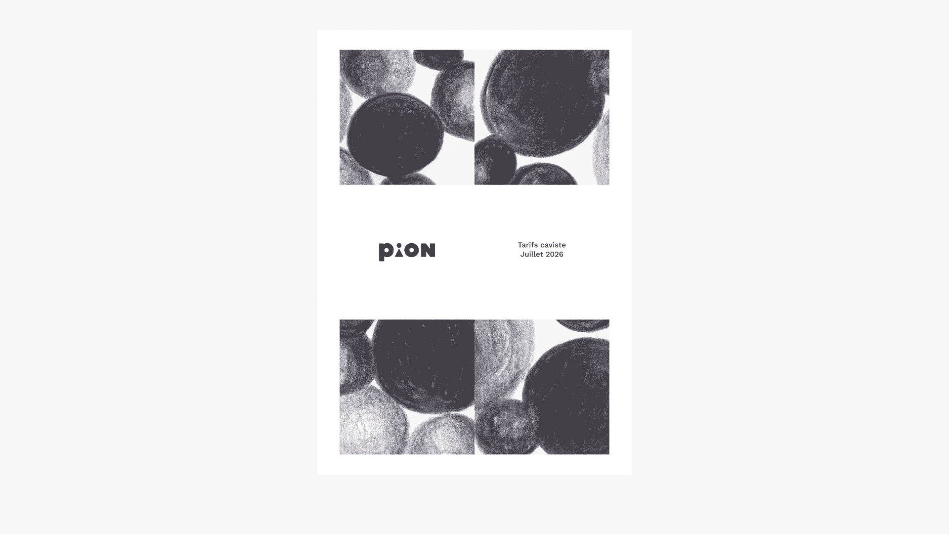 Animation des couvertures de catalogue de vins Pion